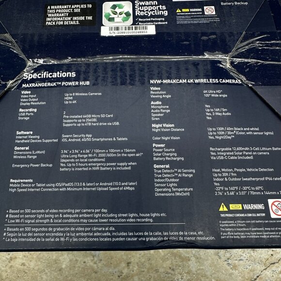 Swann MaxRanger4K Wireless Solar Security Camera System 4K Ultra HD 64GB - Picture 13 of 13